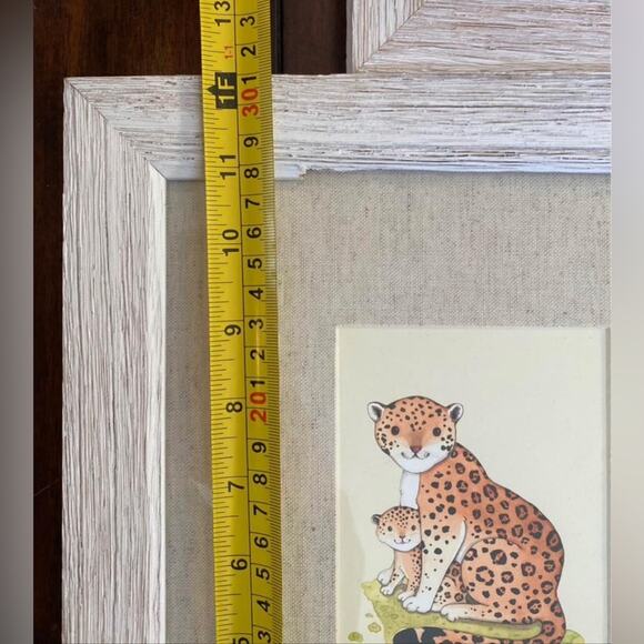 Forest Animals Framed Matte Watercolor Print Heavy Frame Art Prints 12” High - Picture 5 of 7